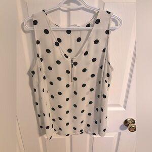 Black and White Polka Dot Tank Top from Penningtons
